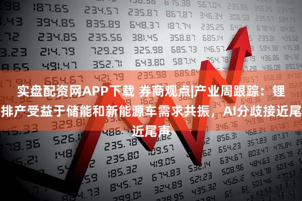 实盘配资网APP下载 券商观点|产业周跟踪：锂电排产受益于储能和新能源车需求共振，AI分歧接近尾声